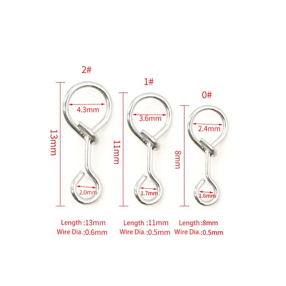Conectores giratorios pesca 5-13cm – Anillo conexión rápida para mosca - imagen 5