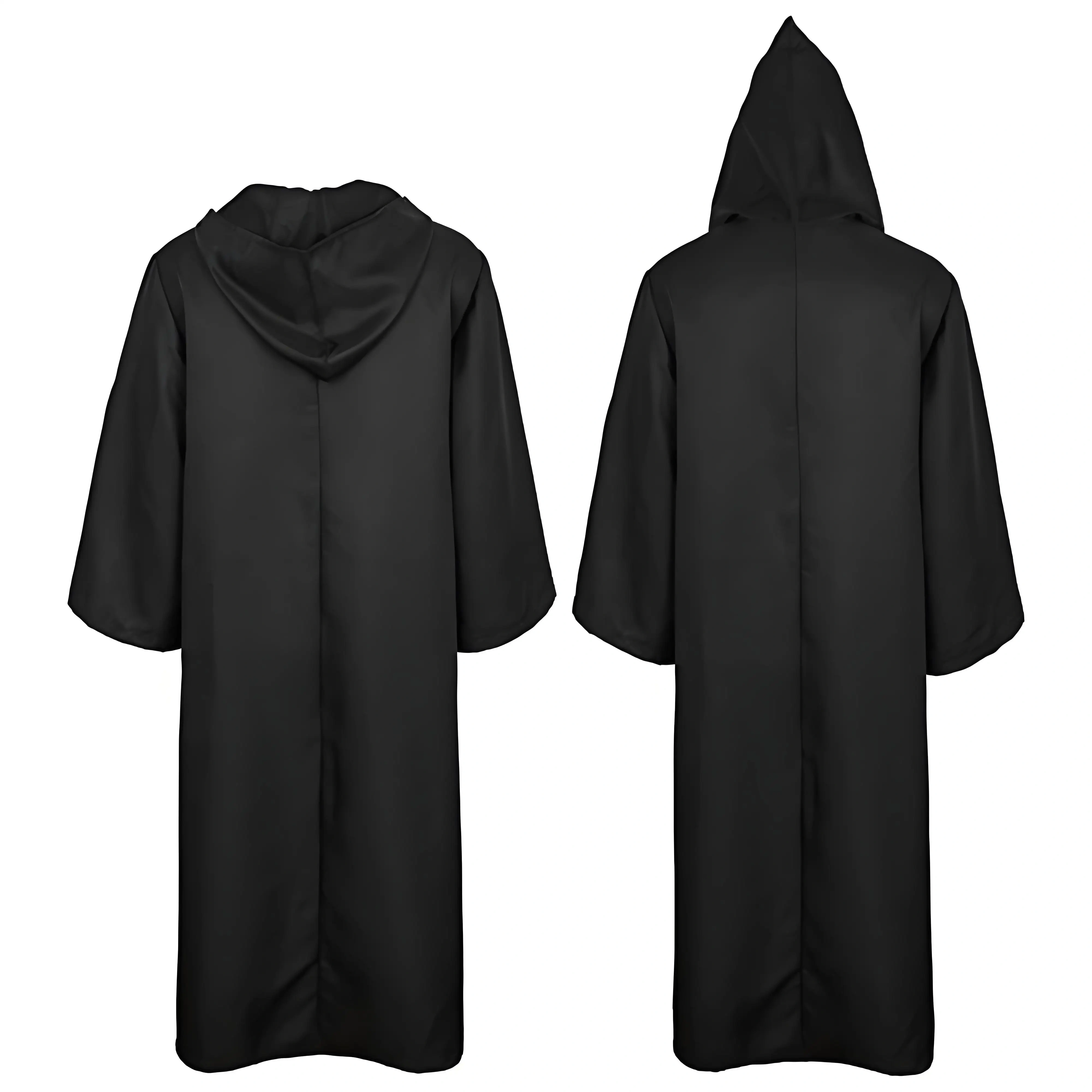 Capa Negra con Capucha - Disfraz Vampiro Jedi para Adultos - imagen 3