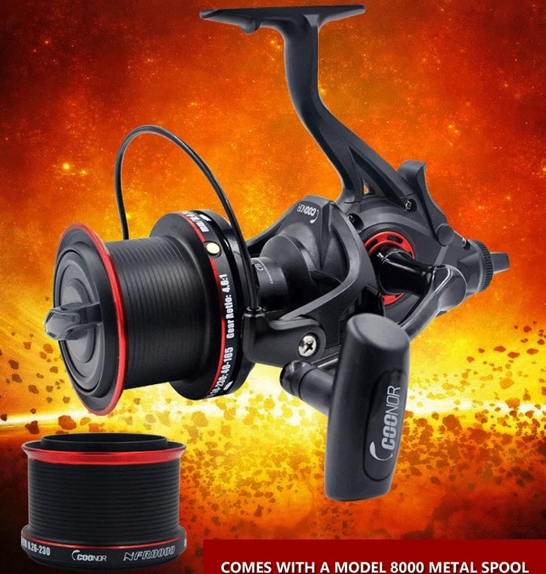 Carrete de pesca GLS serie 9000 vista frontal