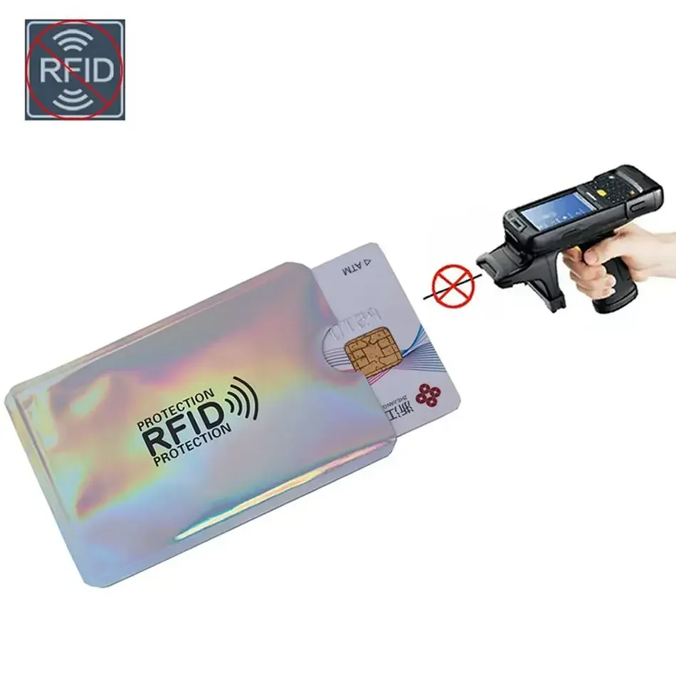 Cartera metálica antirrobo con protección RFID para tarjetas bancarias