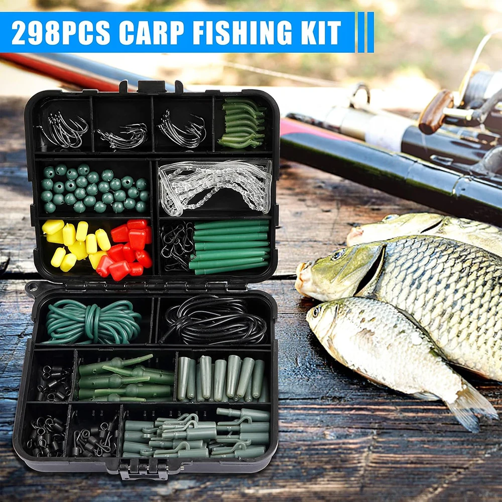 Kit montajes preatados para carpa con anzuelos, clips y eslabones - imagen 3