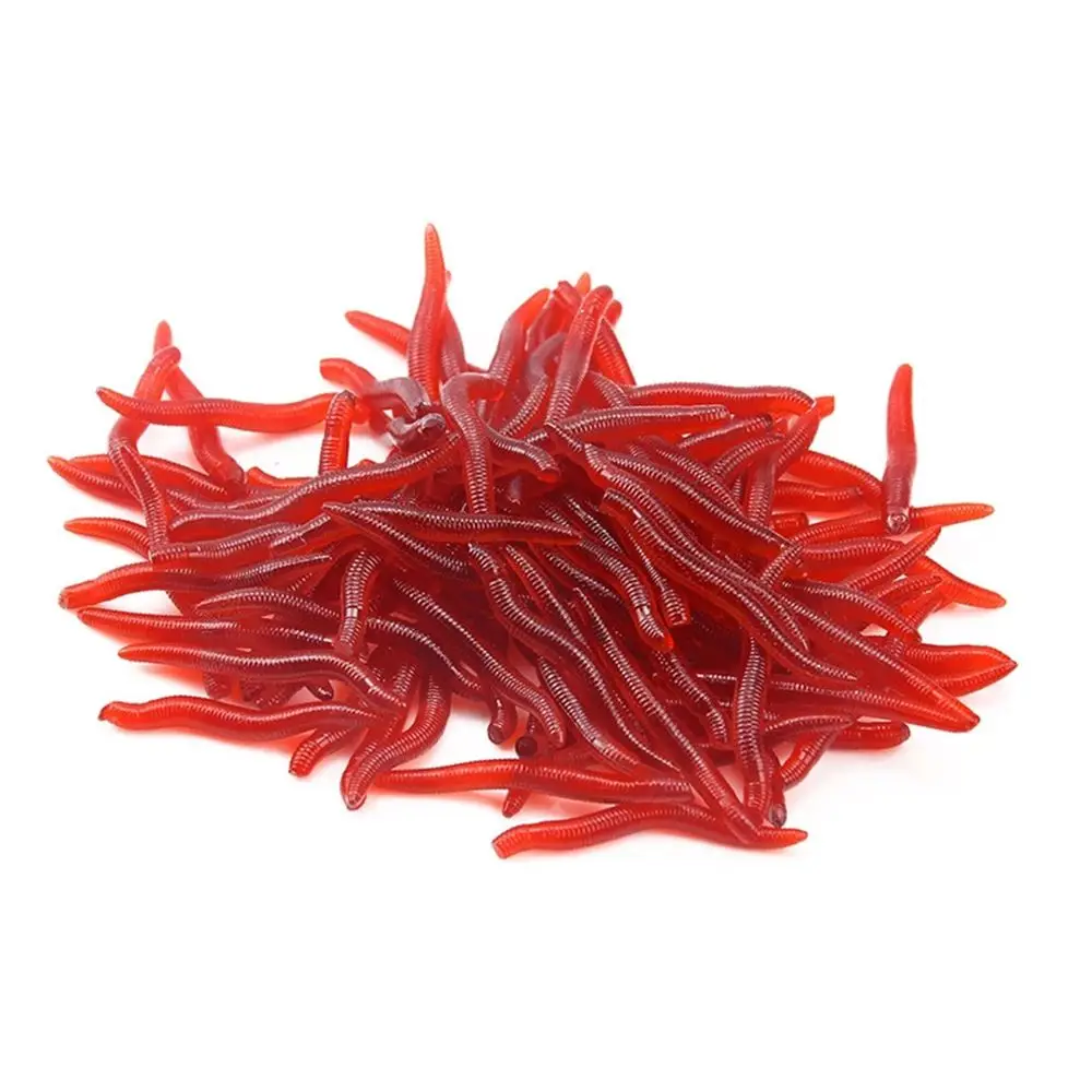 Señuelos artificiales tipo gusano coloridos