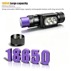 Faro LED pesca nocturna mini - linterna frontal USB de alta potencia