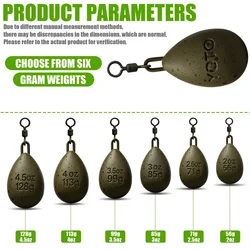 Plomos carpa tipo huevo con anilla giratoria antienganches