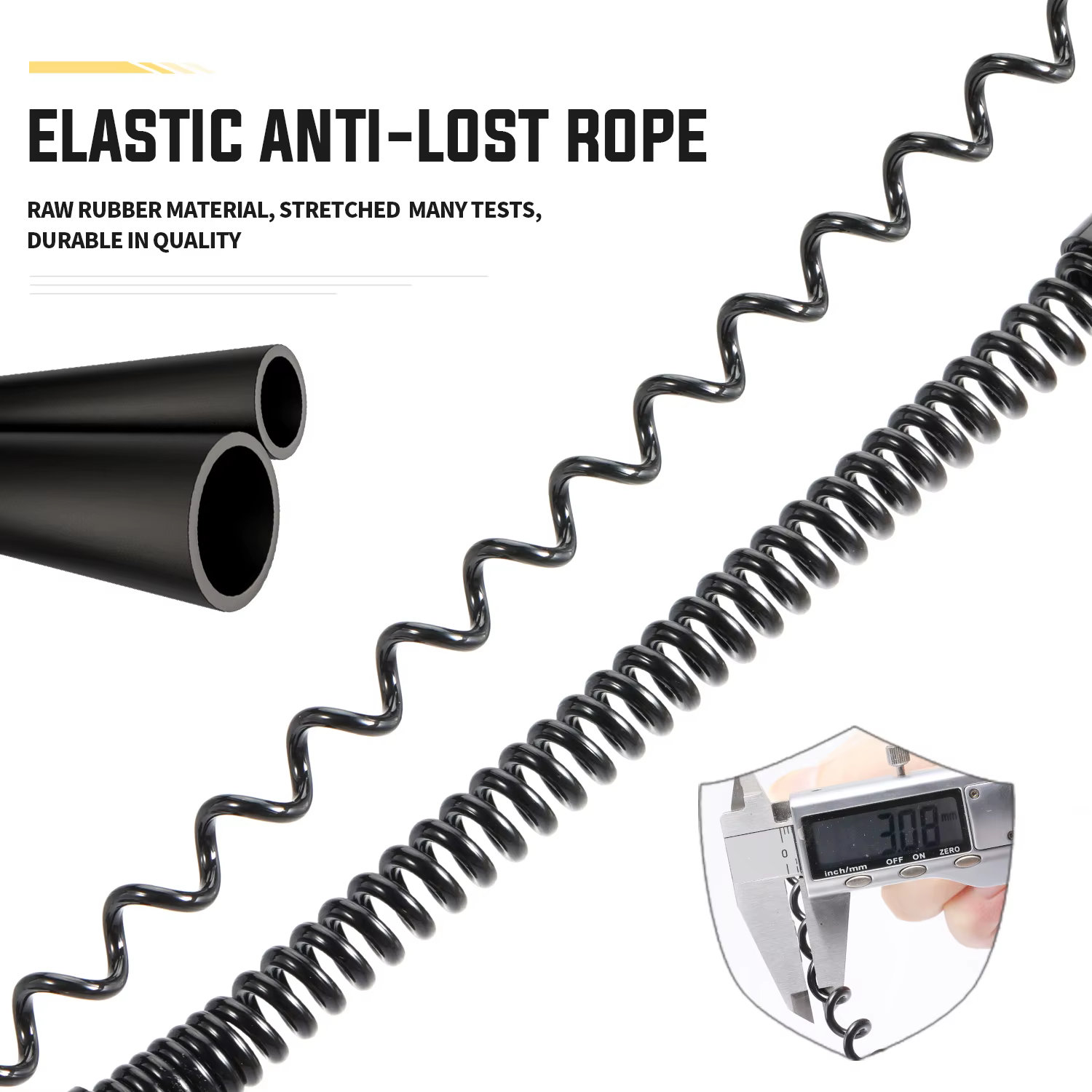 Sougayilang Cuerda elástica de pesca retráctil 22 cm – sujeción segura - imagen 4