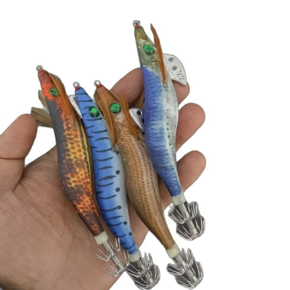 Señuelos de gambas/camarones para mar con anzuelo tipo calamar