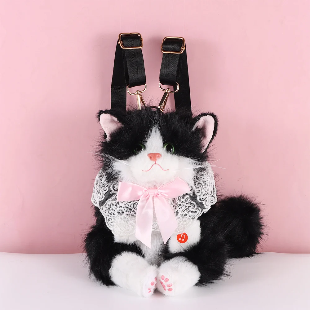 Detalle de la mochila de gato