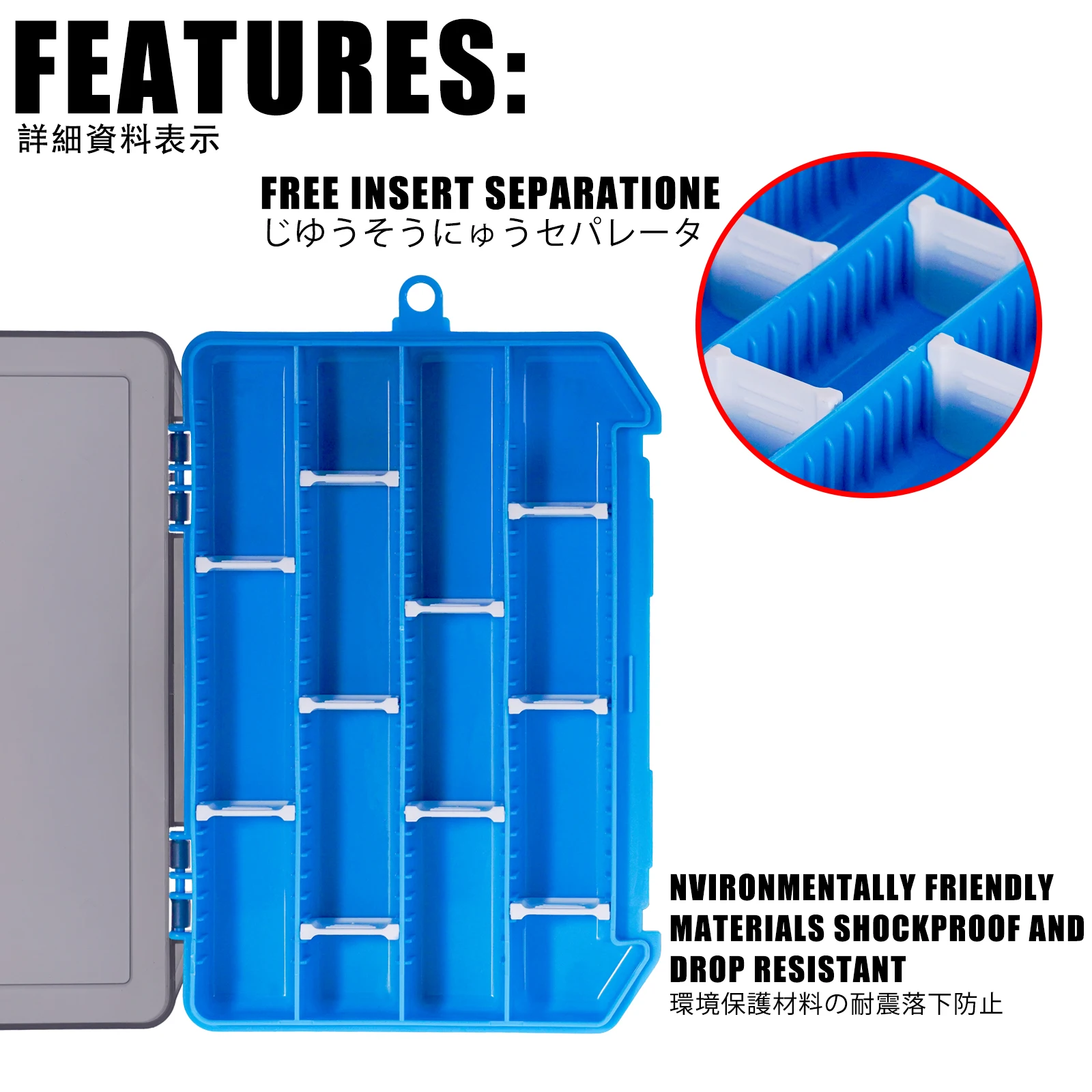 Caja de pesca con compartimentos – Organizador resistente para señuelos - imagen 2