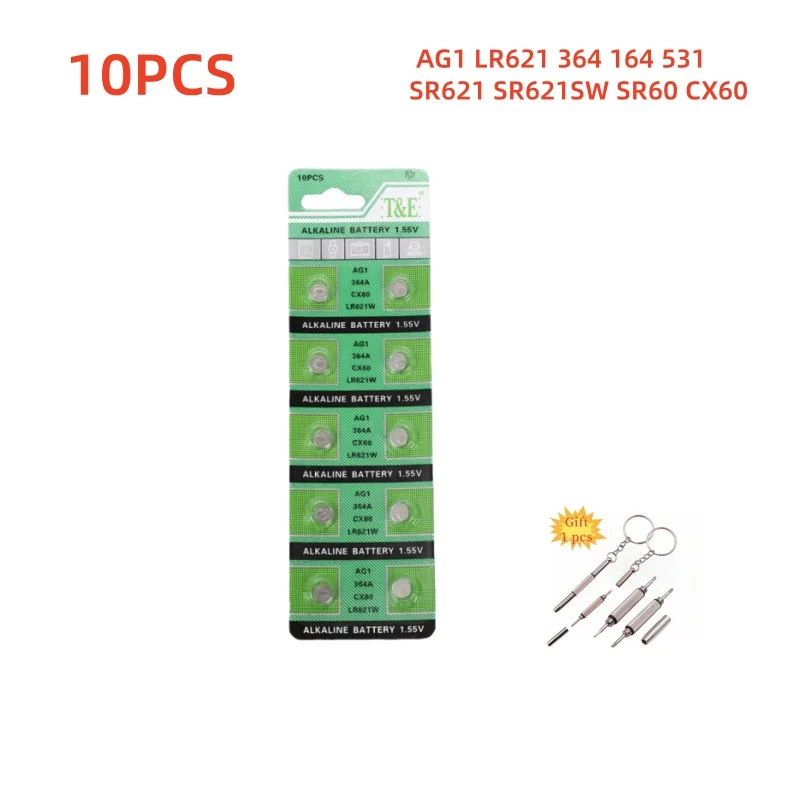 Baterías AG1 LR621 en su embalaje original