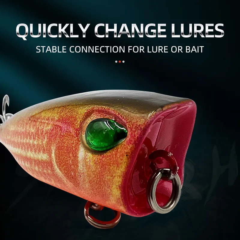 Giratorios de pesca doble anillo ShareShark de acero inoxidable - imagen 3