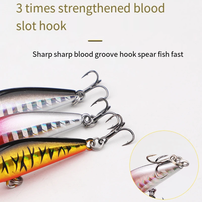 Wobbler Minnow hundimiento plástico duro para lubina – Crankbait