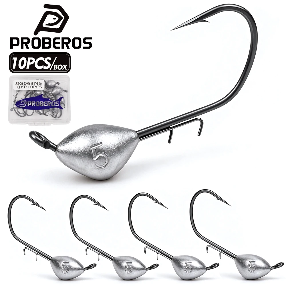 Proberos Cabeza de jig obtuso Tumbler – Anzuelo para vinilo - imagen 4