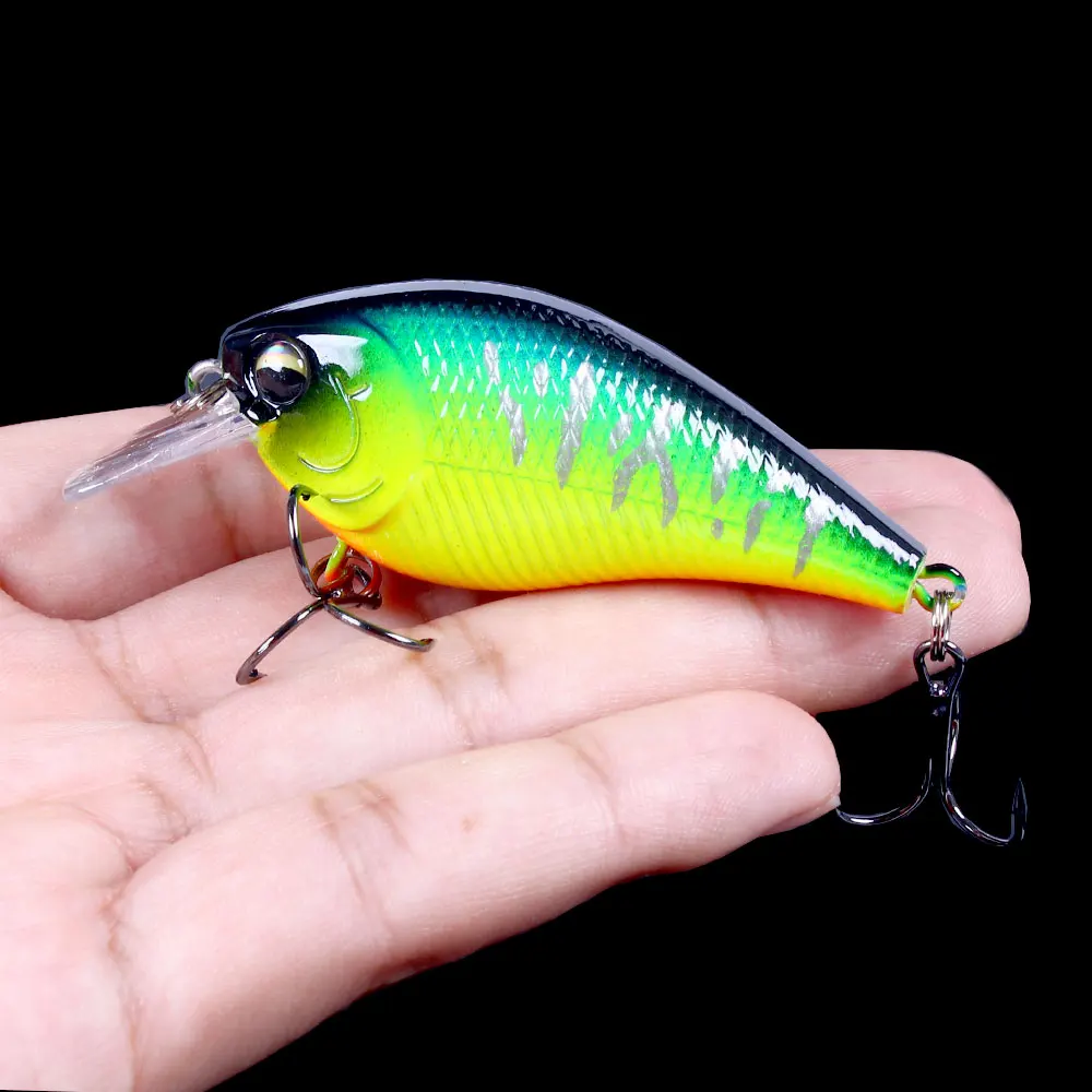 Señuelo Crankbait cuadrado 7cm – Escamas láser para lubina y lucio - imagen 4