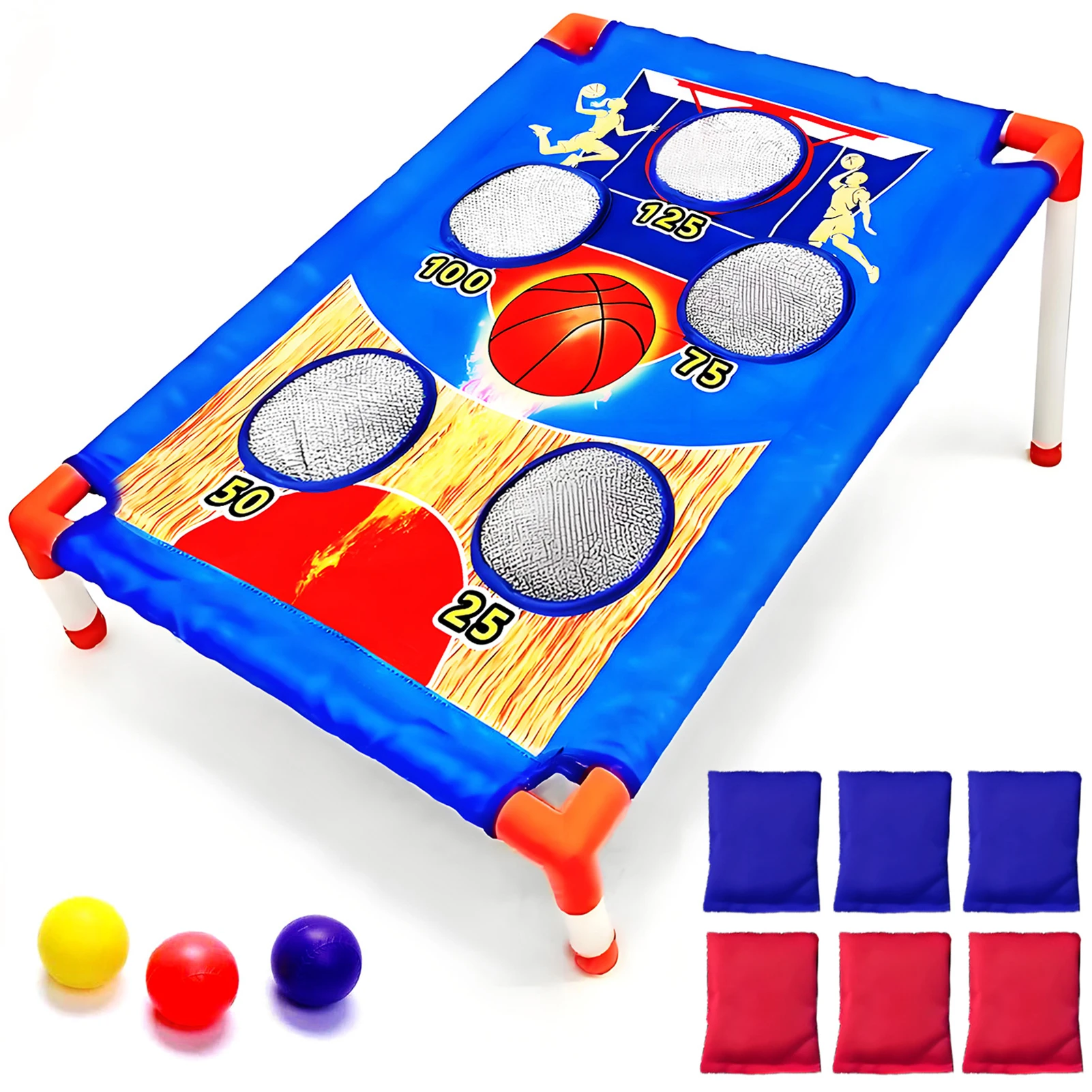 Tablero y bolsas de colores