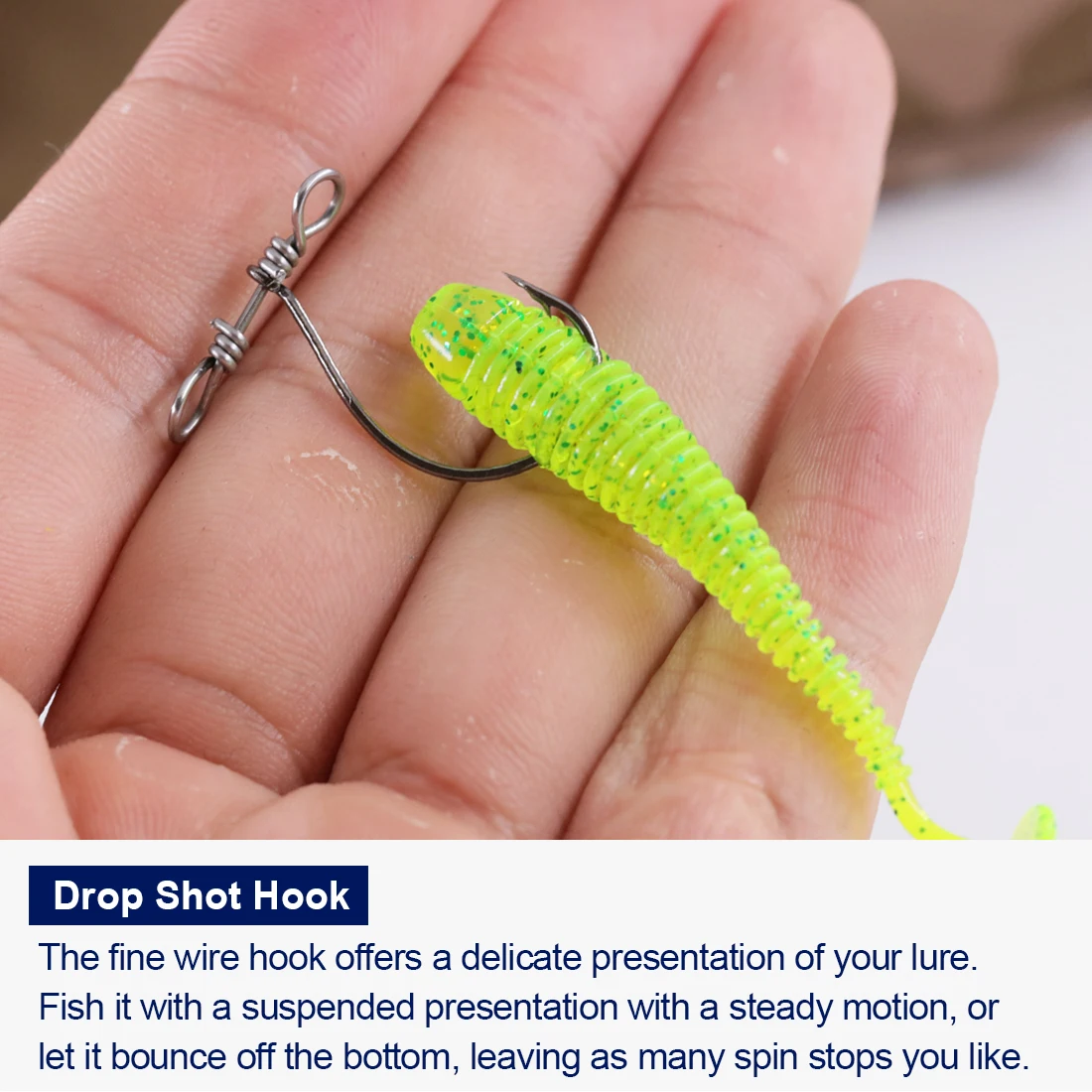 FishTrip Anzuelos giratorios para vinilo – Lubina - imagen 2