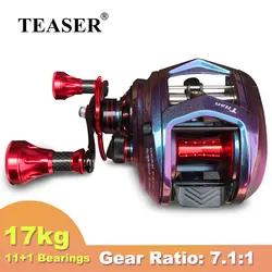 Carrete Jigging Aluminio Teaser 7.1:1 – 11+1 rodamientos para litoral