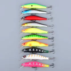 Señuelo Minnow hundimiento Crankbait duro con ojos 3D para pesca