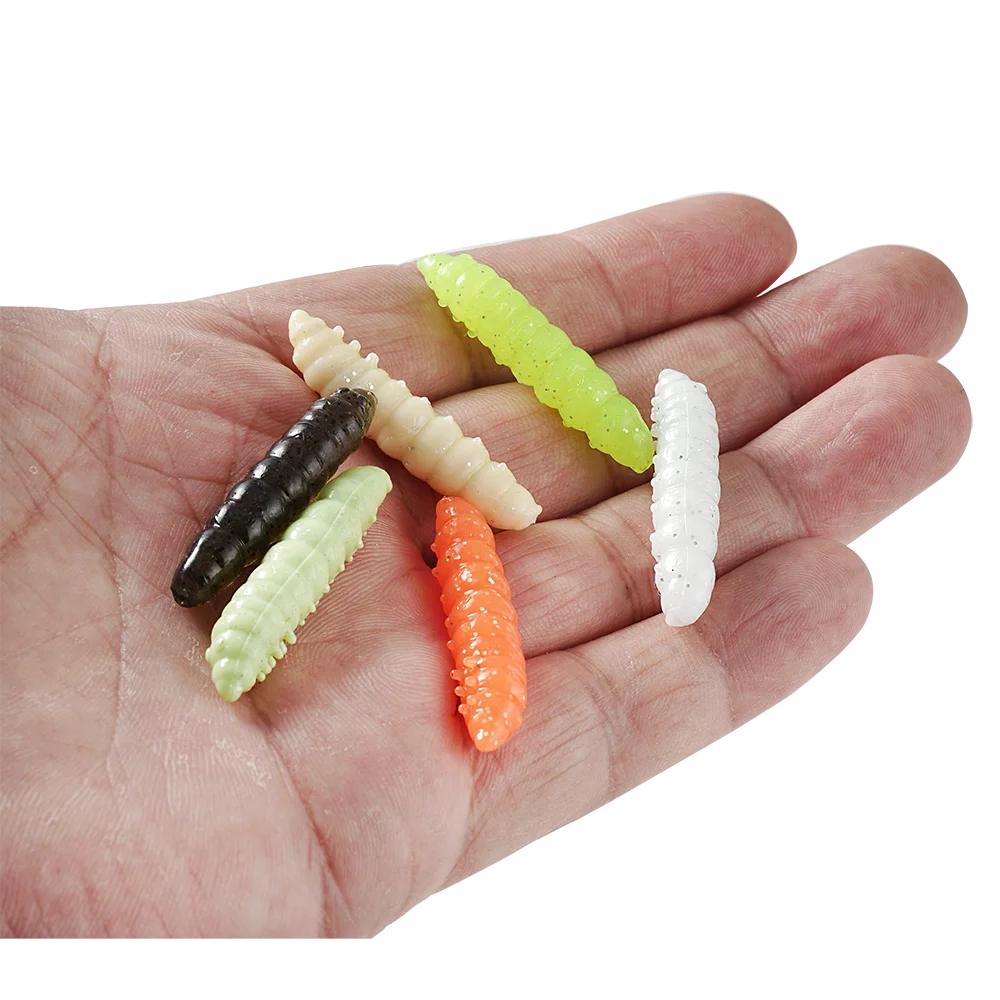 SUNMILE señuelos blandos aroma camarón 4 cm para trucha - imagen 4