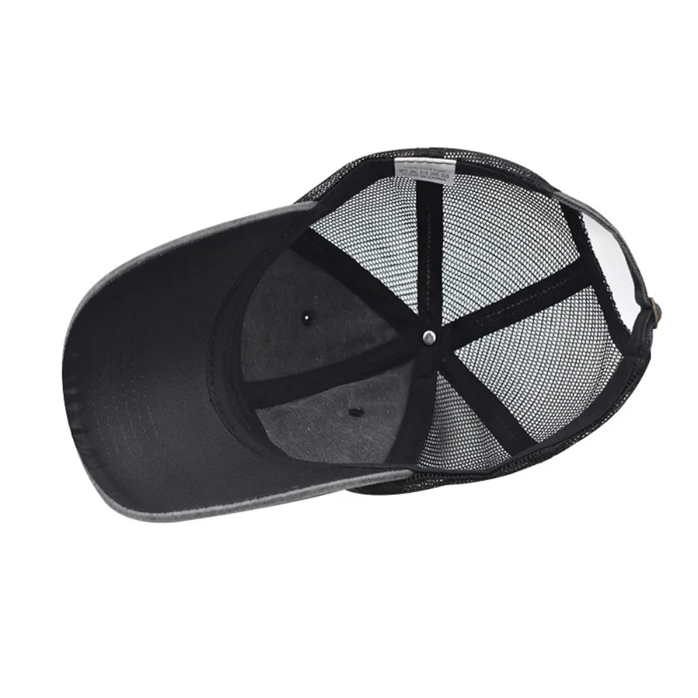 Gorra de béisbol lavada con protección UV y visera ajustable - imagen 4