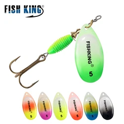 Fish King Cuchara de Lentejuelas – Anzuelos Triples Wobbler para Lubina y Trucha