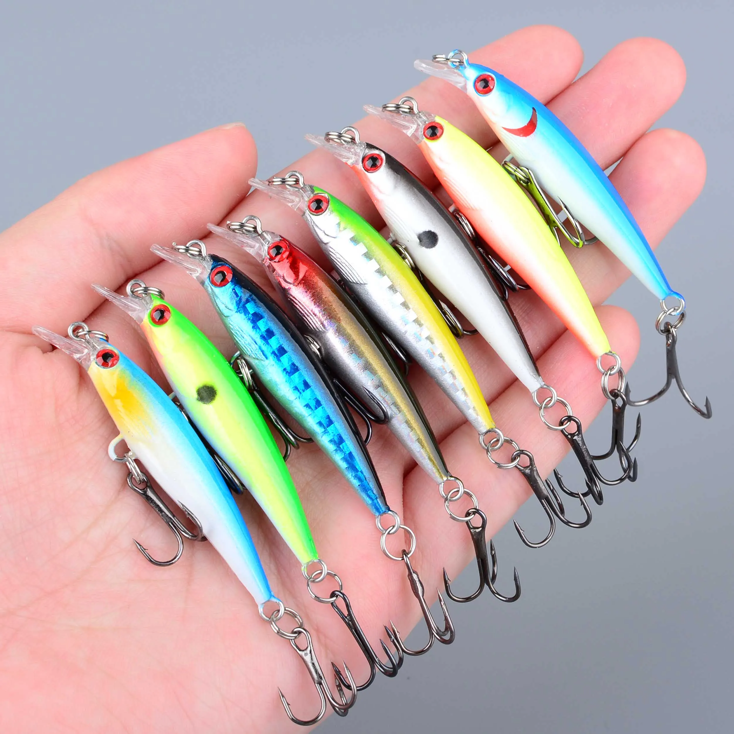Vista lateral del crankbait artificial