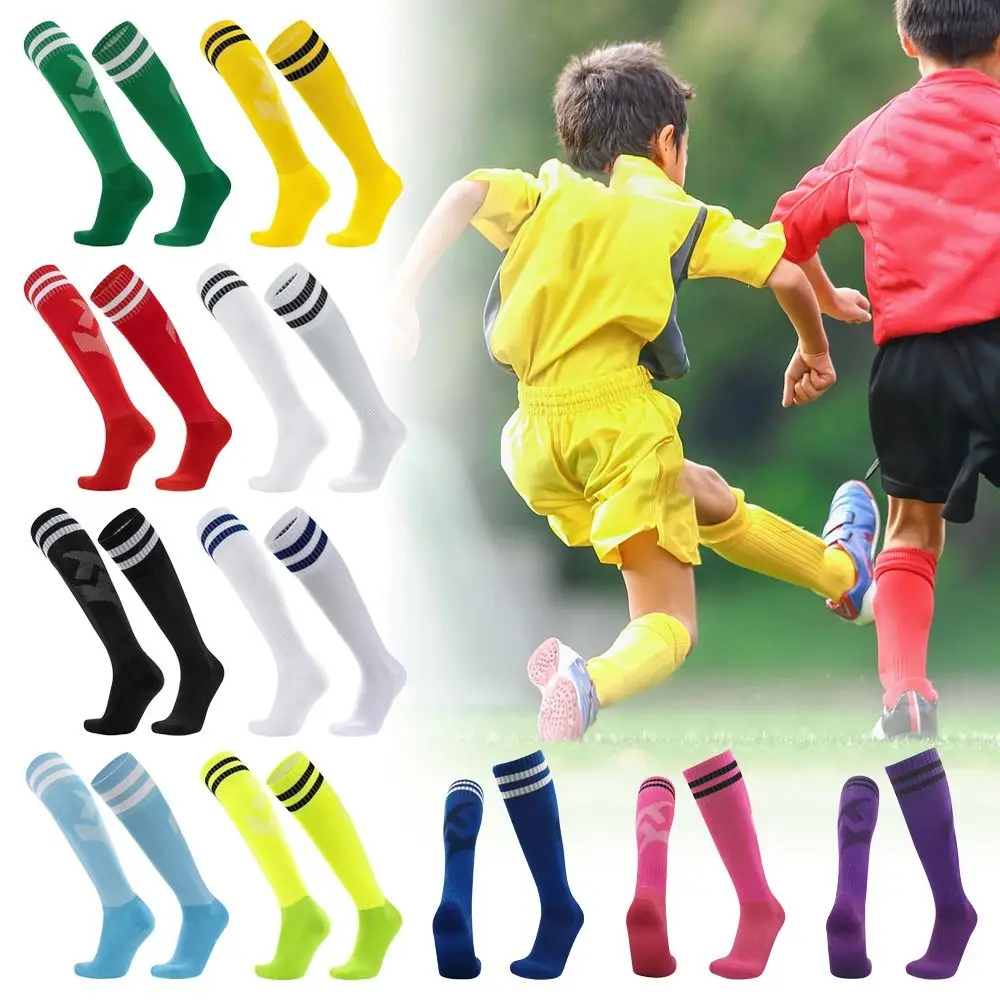 Calcetines de fútbol antideslizantes transpirables hasta la rodilla