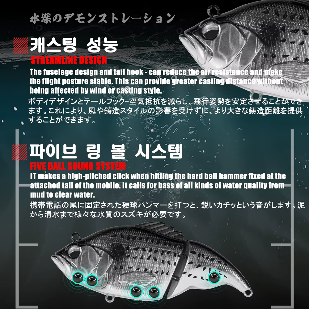 Señuelo Swimbait Wobbler 75mm 13g – Para pesca en agua salada - imagen 3