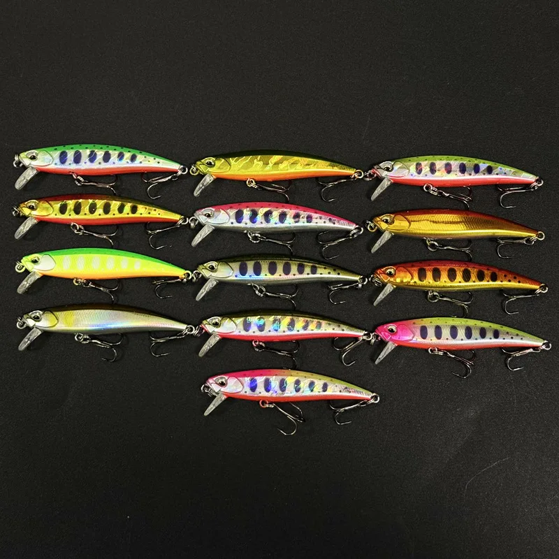 Señuelos Minnow hundidos de plástico duro para pesca en arroyos