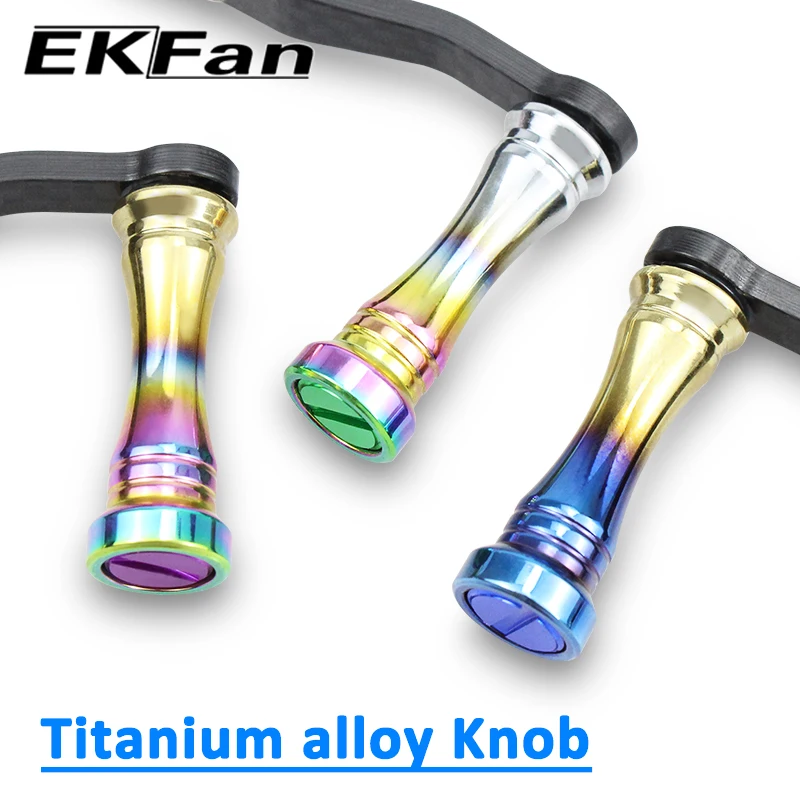 Manivela baitcasting Ekfan fibra carbono, perilla titanio - imagen 3