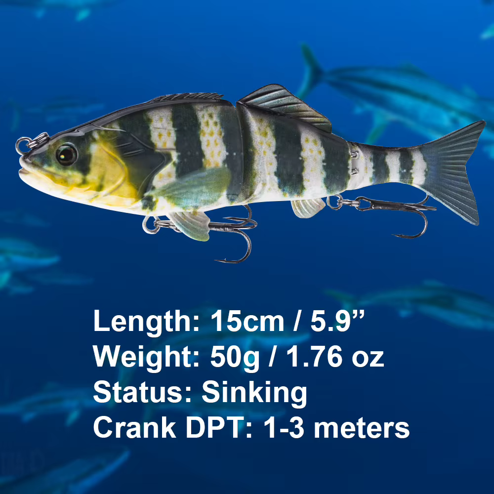 Señuelo Articulado Hundidor Herkules 15cm para Lubina - imagen 2
