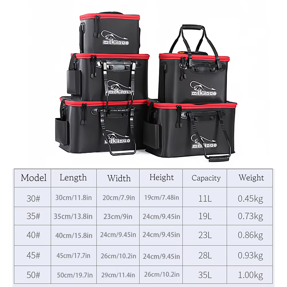 Bolsa de pesca portátil con cubo plegable y caja para peces vivos - imagen 5