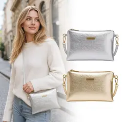 Bolso bandolera lentejuelas brillante gran capacidad – estilo vintage