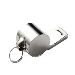 Silbato metálico deportivo con cuerda de acero inoxidable