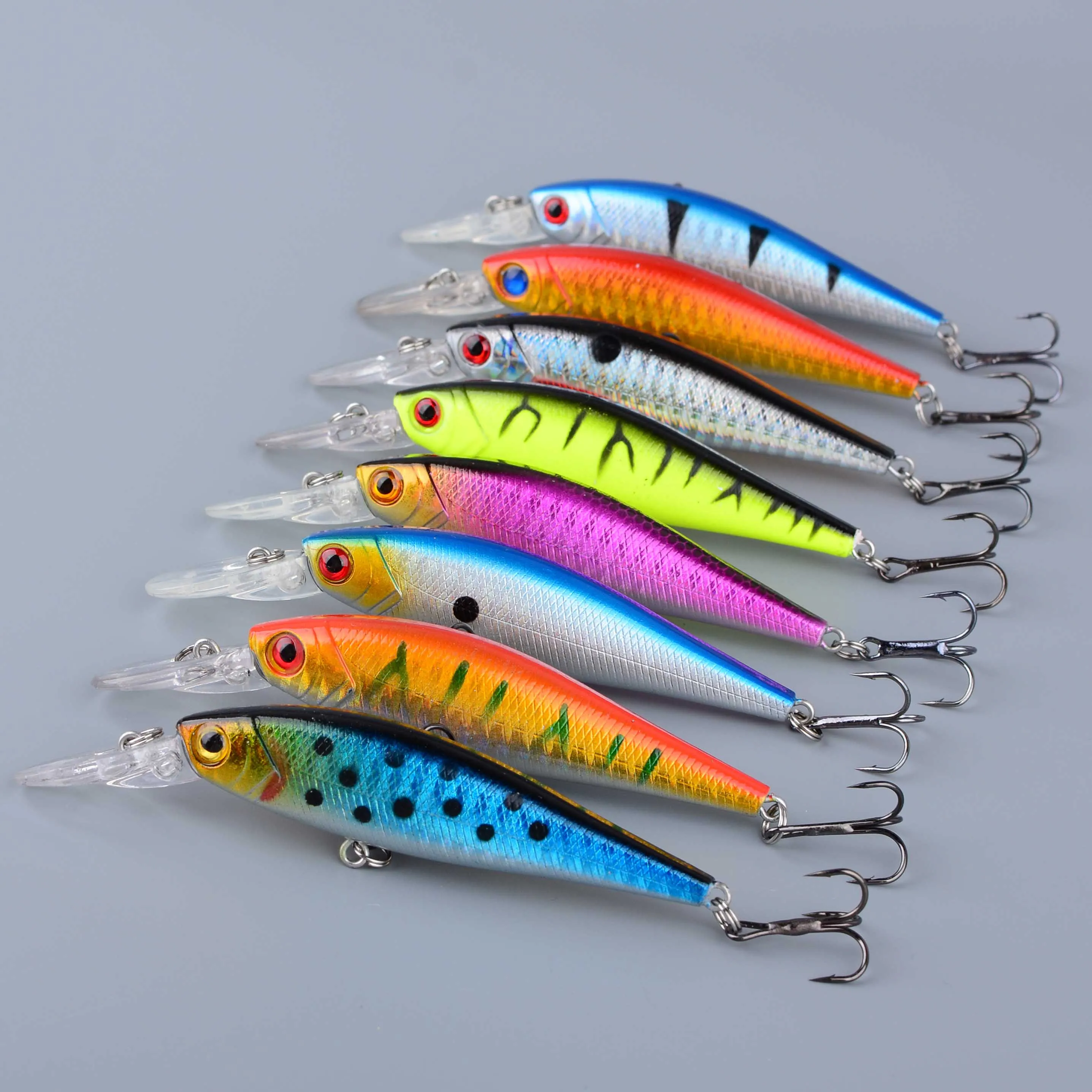 Señuelo wobbler crankbait minnow flotante para lubina y lucio realista - imagen 4