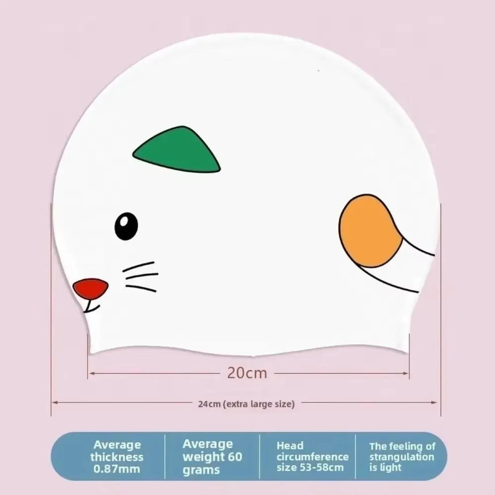 Gorro de natación de silicona elástico impermeable ampliado y seguro - imagen 3