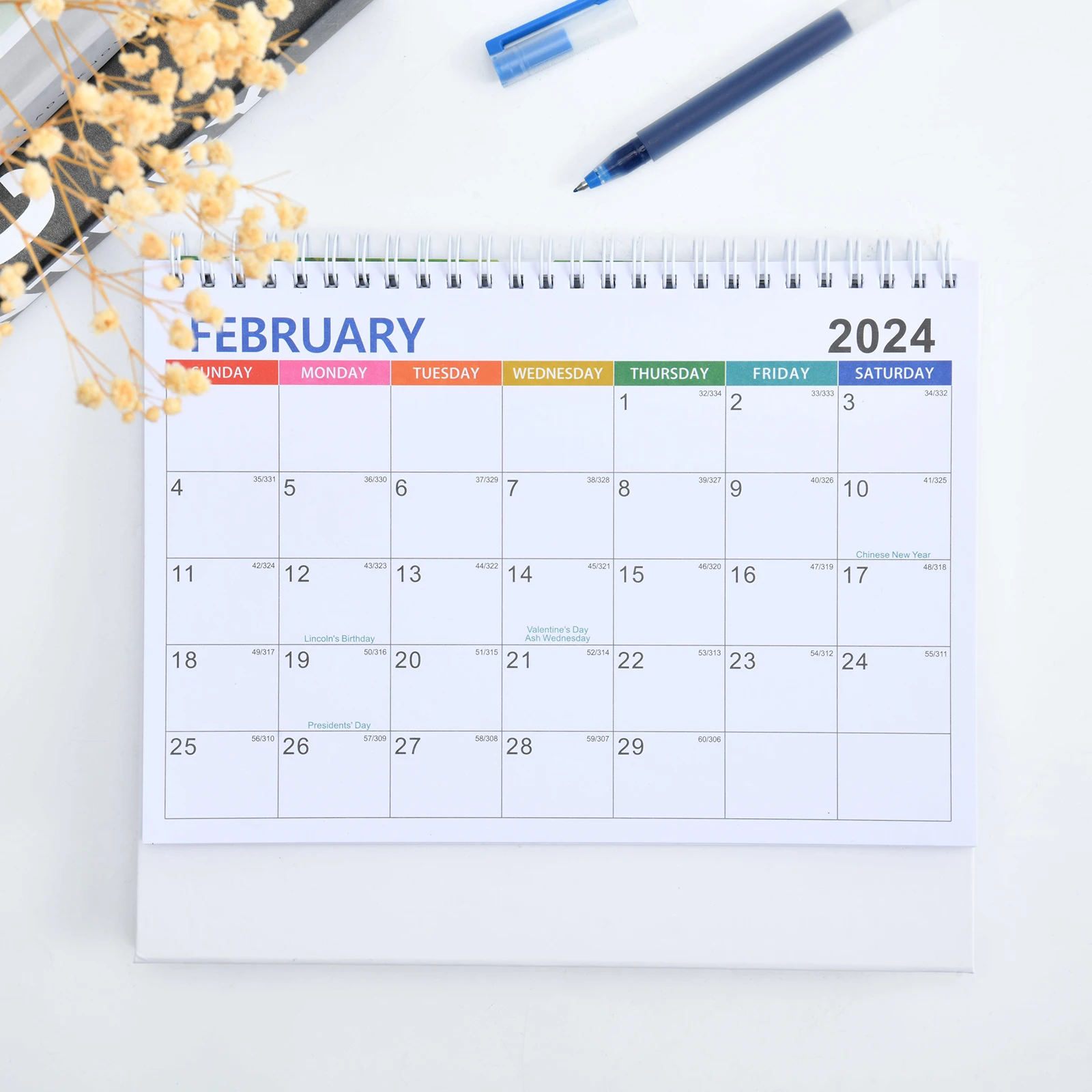 Calendario de escritorio minimalista Goture con cuenta atrás - imagen 4