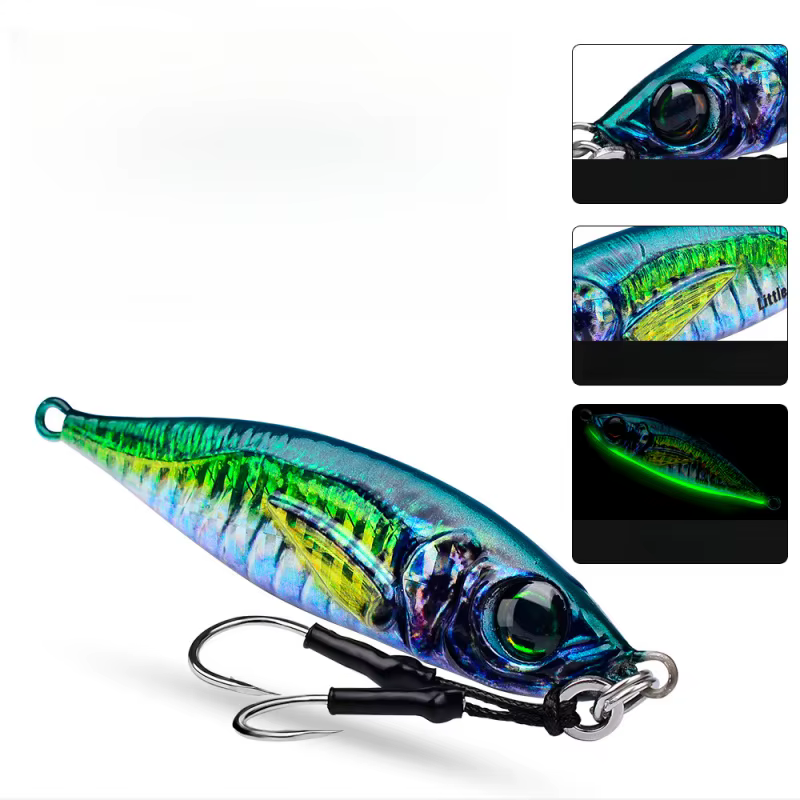 Señuelo metálico 3D de lance largo para lubina y pez culter - imagen 5