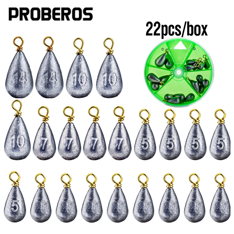 Plomos de pesca en forma de gota con anilla giratoria, jig metálico - imagen 2