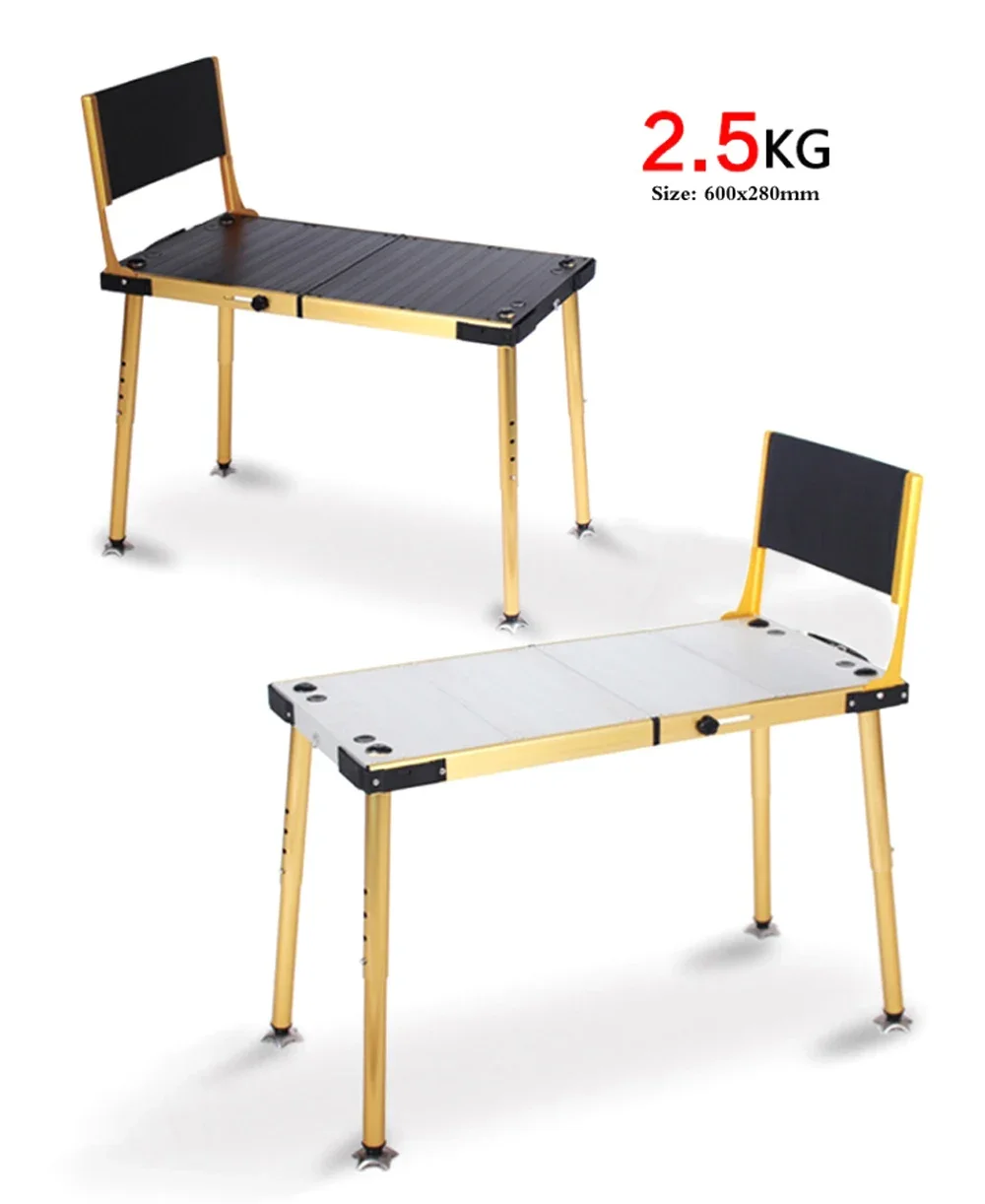 Silla de pesca ultraligera plegable con respaldo ajustable