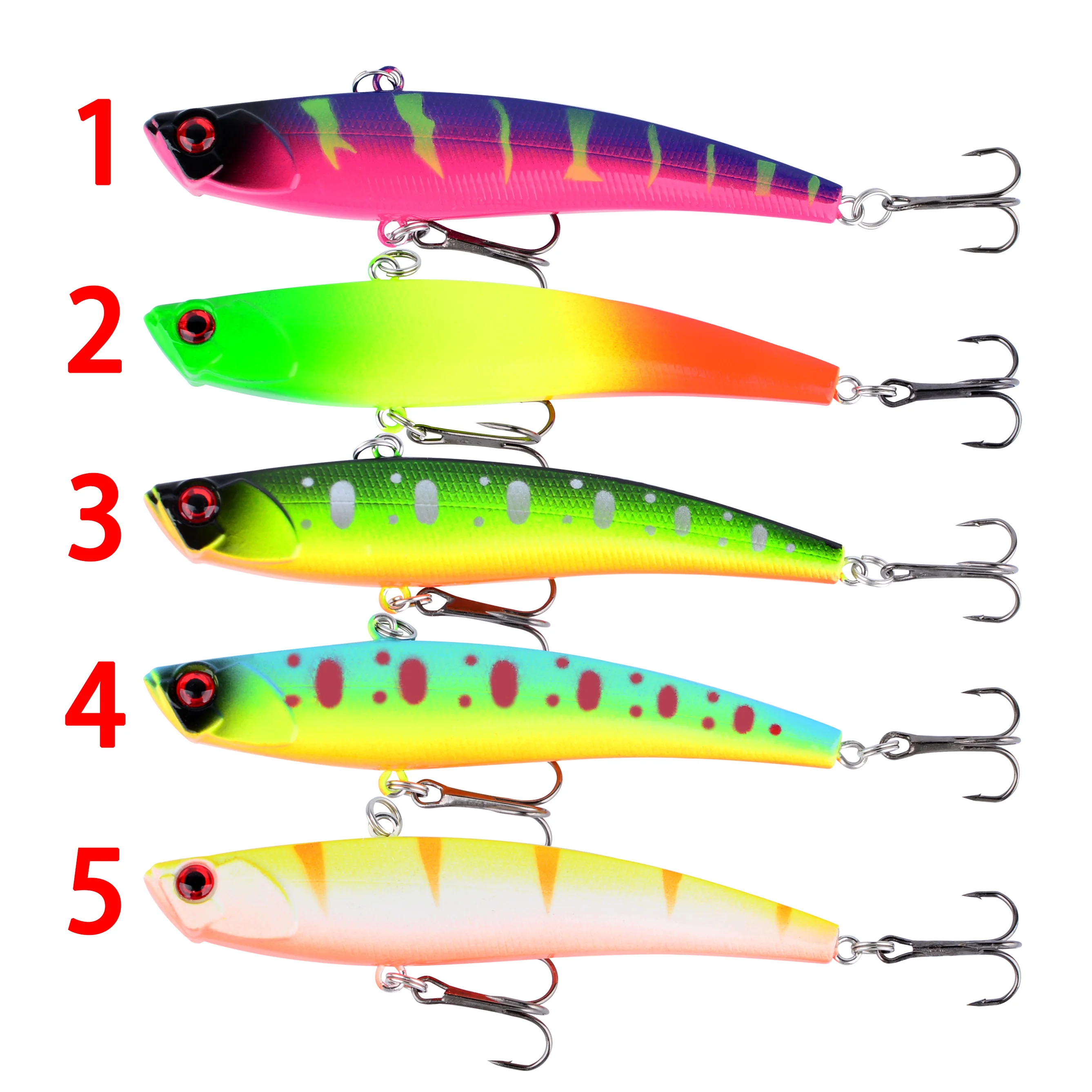 Señuelo VIB 9,5cm 26,5g – Cebo con triples para bass y lucio - imagen 2