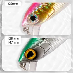 Hunthouse Minnow Jerkbait flotante cebo duro para lucio y lubina