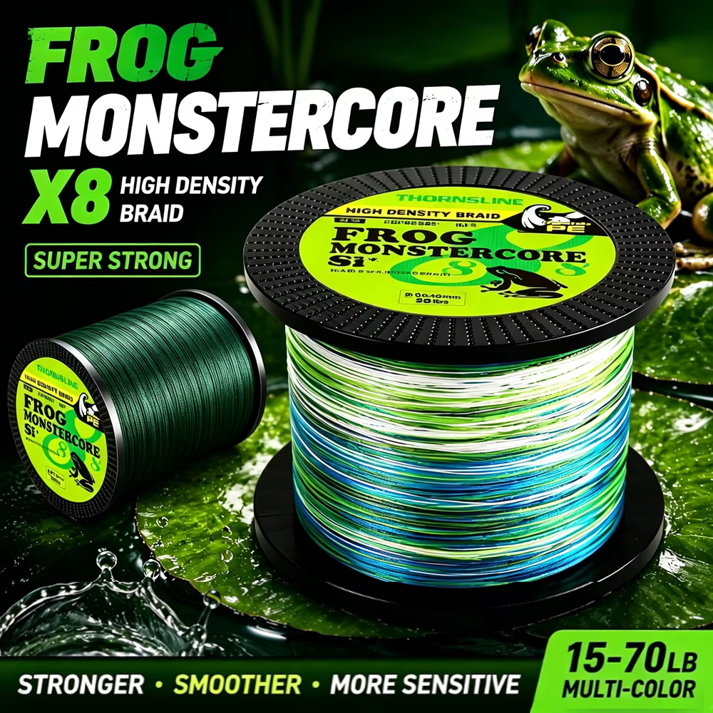 Thornsline X8 Línea Trenzada PE para Black Bass, Snakehead y Rana - imagen 3