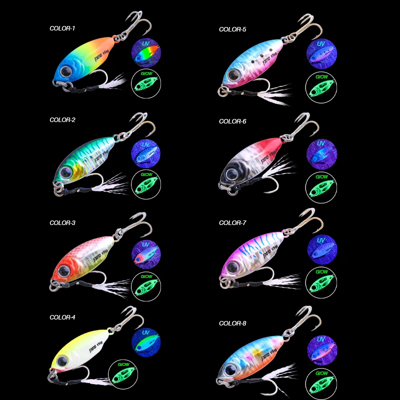 FJORD Micro Jig Metálico – Hundimiento lento UV para pesca en orilla - imagen 5