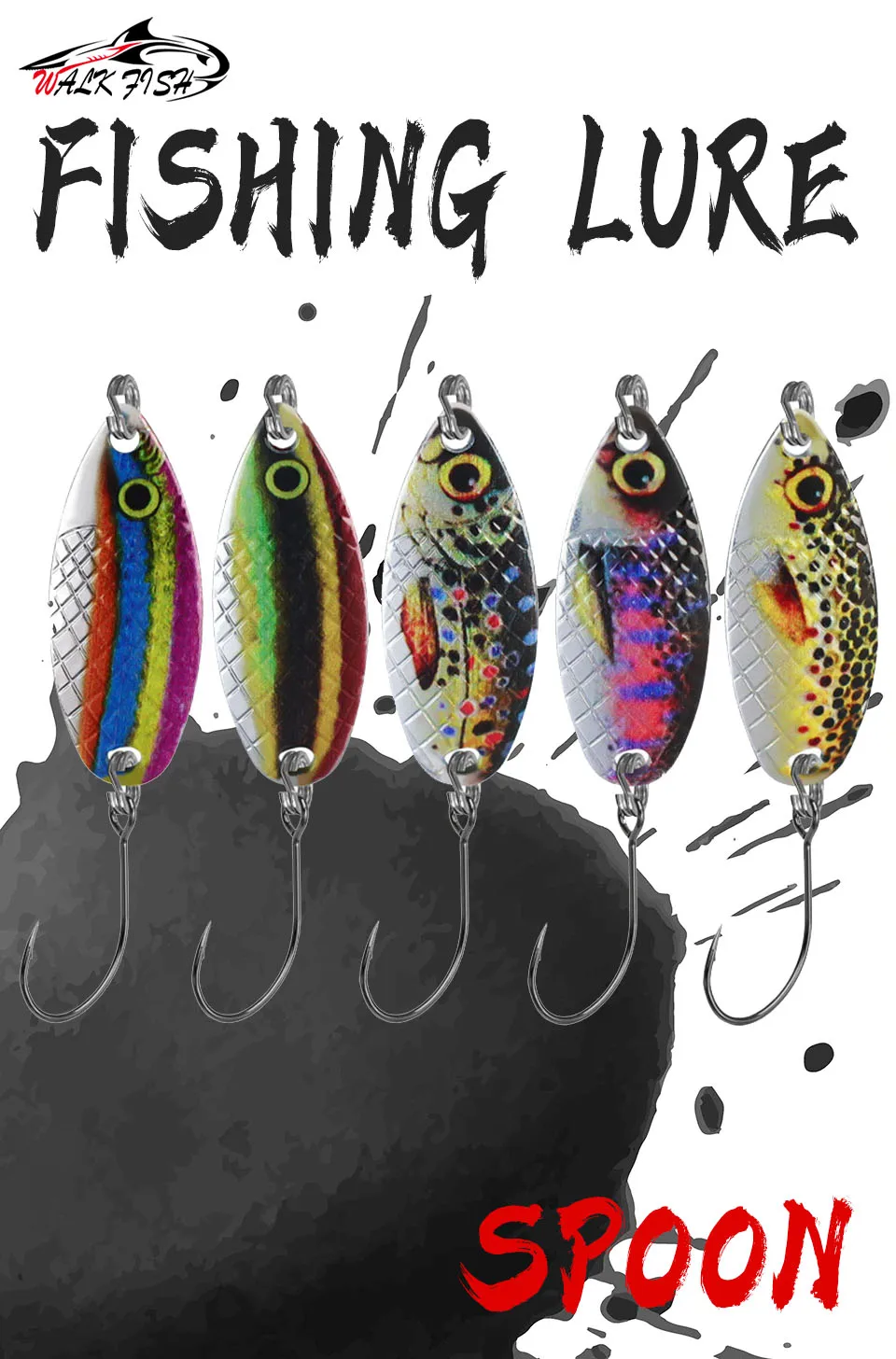 Señuelo WALK FISH mostrando su diseño de semillas de melón