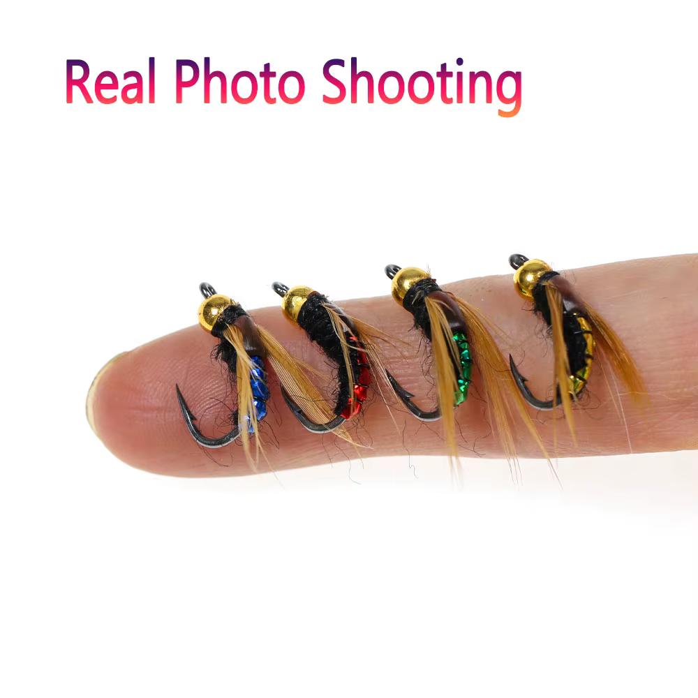 Bimoo HackleBug Senuelo de Trucha - Laton con Hundimiento Rapido - imagen 2