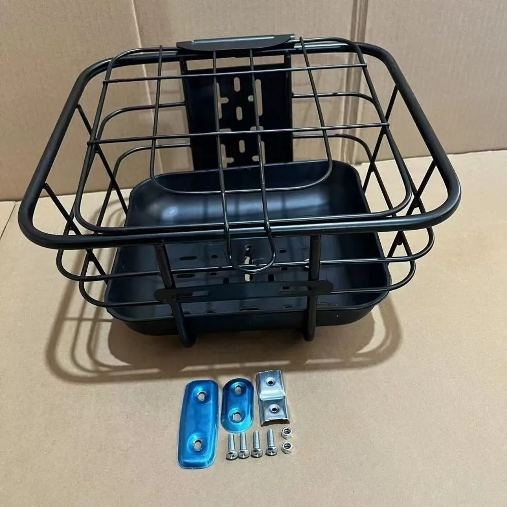 Cesta delantera colgante ajustable de acero para bici eléctrica - imagen 2