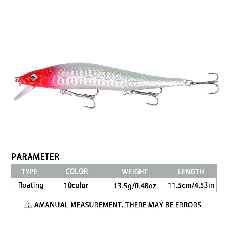 Minnow wobblers de 11.5 cm