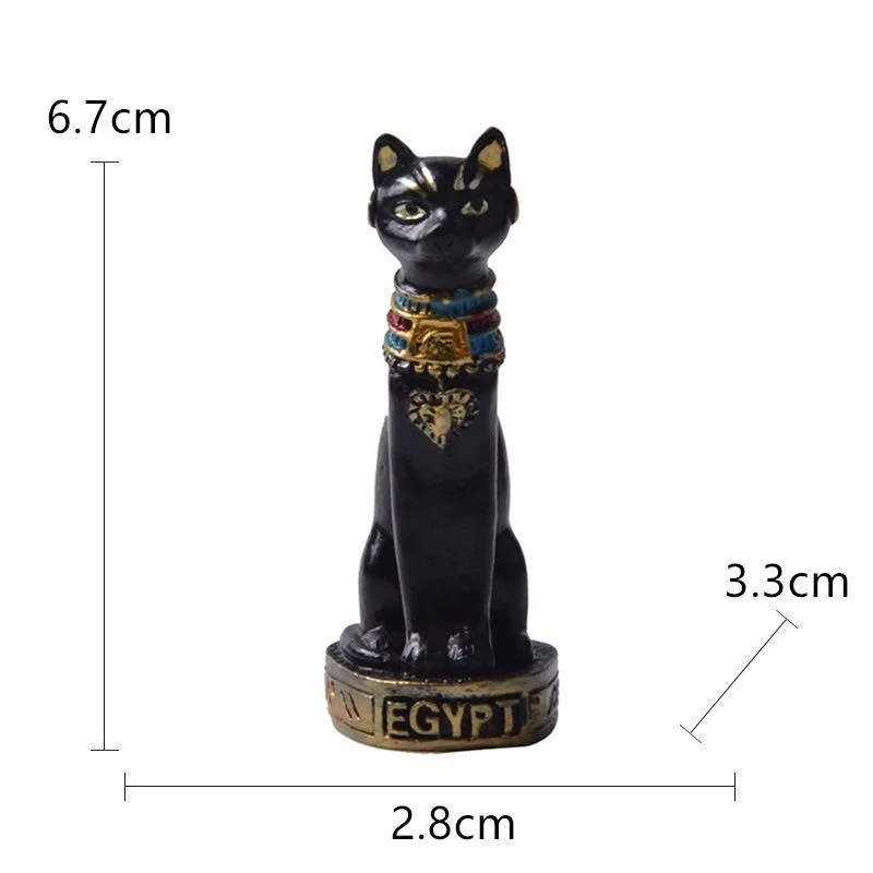 Estatuilla Gato Egipcio Ornamento Vintage Hogar Jardín - imagen 3