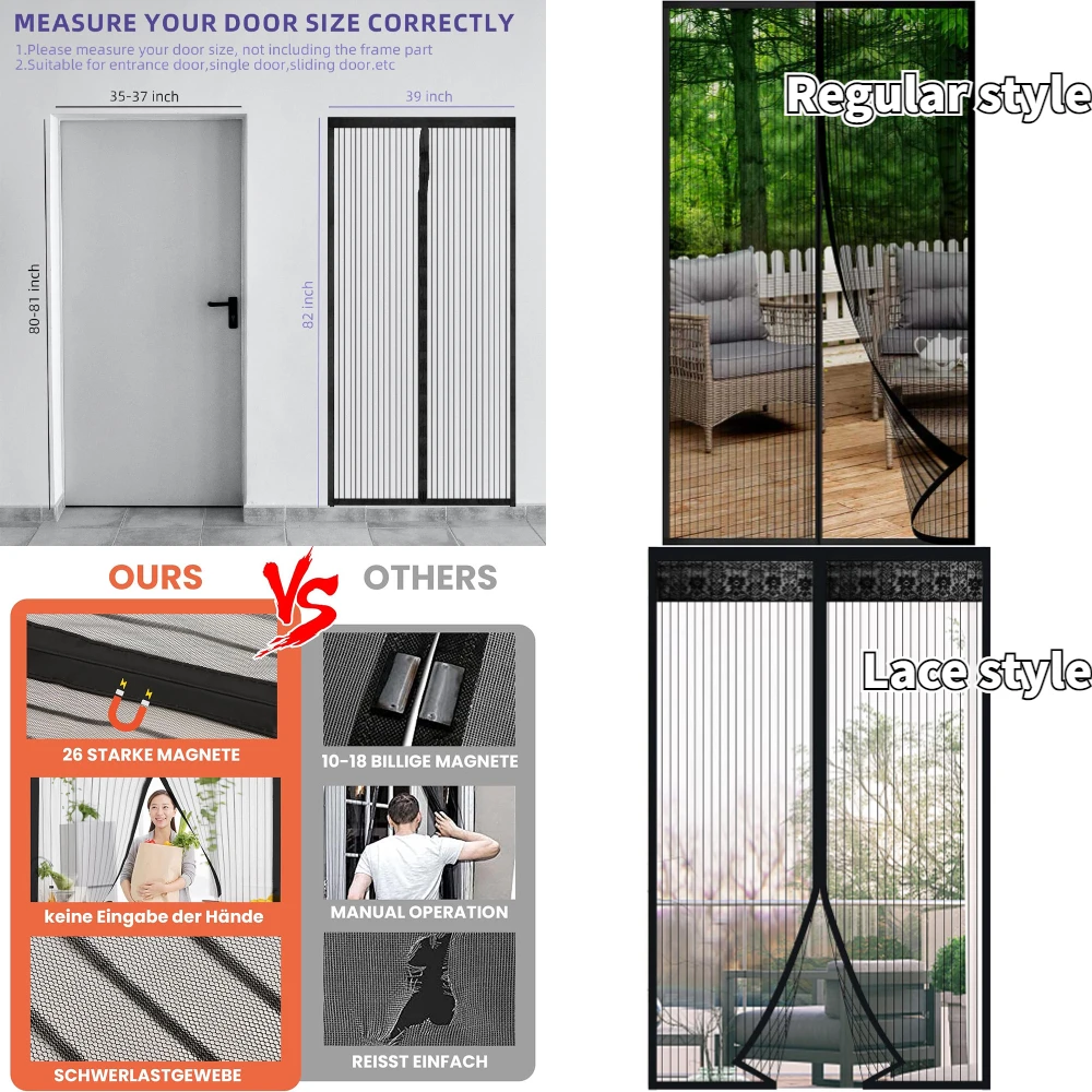 Cortina Magnética Antiinsectos para Puerta sin Perforación – Cierre Automático - imagen 4
