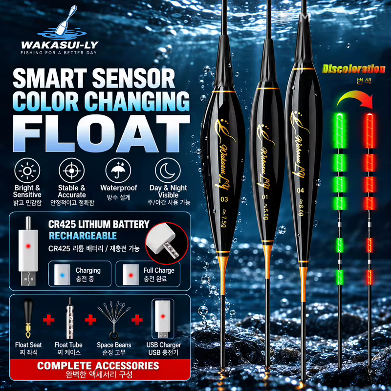Flotador electrónico con sensor de gravedad automático – Luz para pesca nocturna